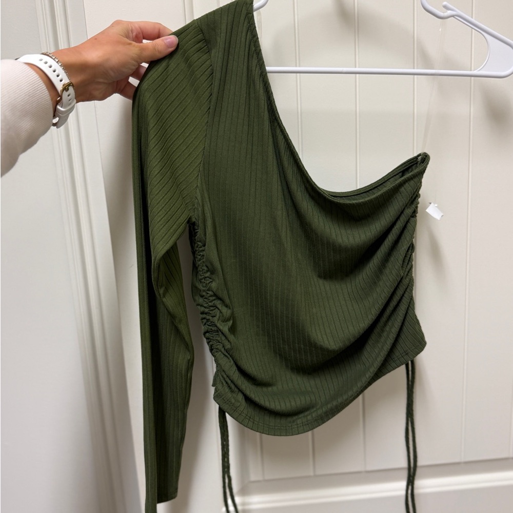 Moa Moa Asymmetrical Olive Green Skirt